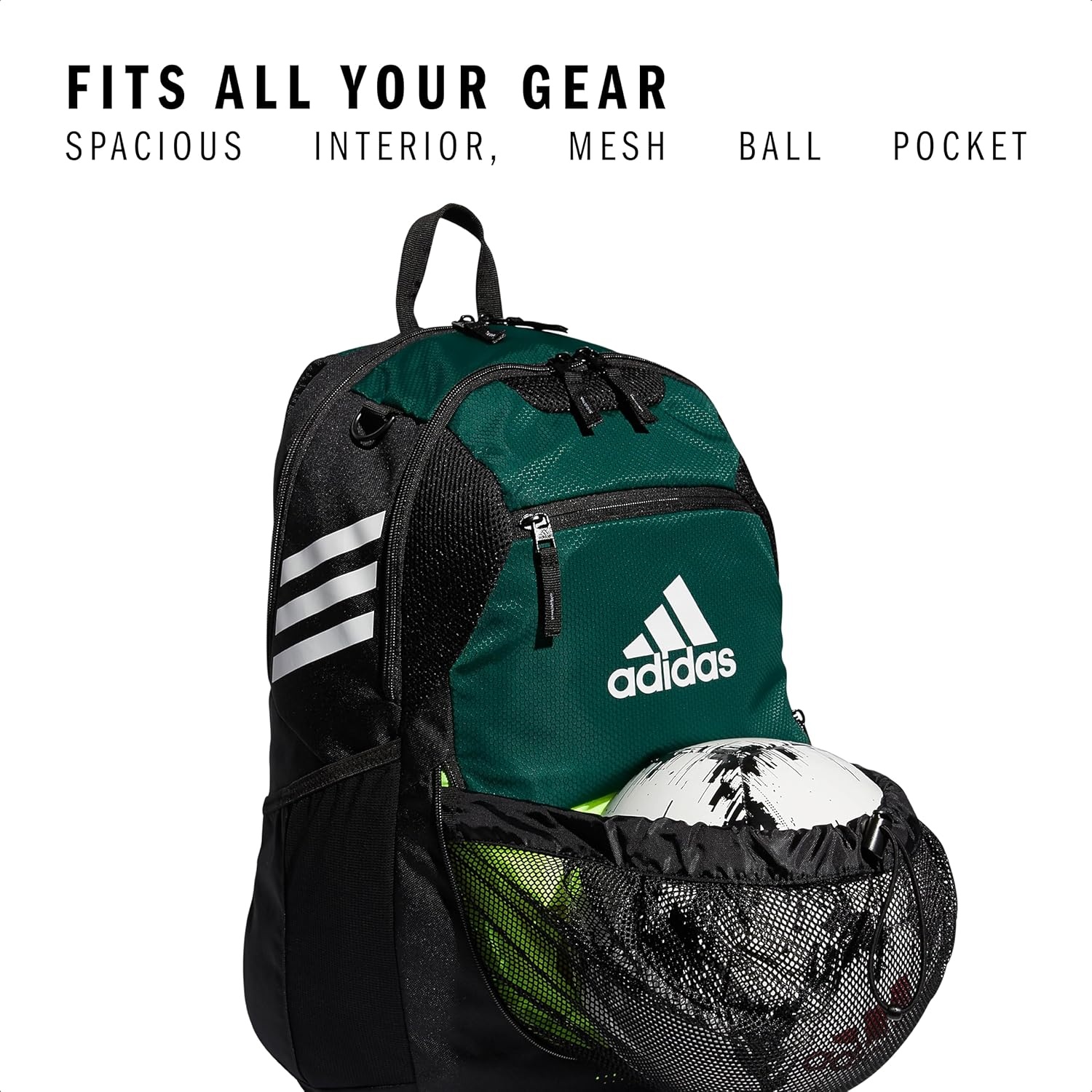 image:imageadidas Stadium 4 Soccer Backpack Team Sports Bag with Ball Pocket 36LDark Green30