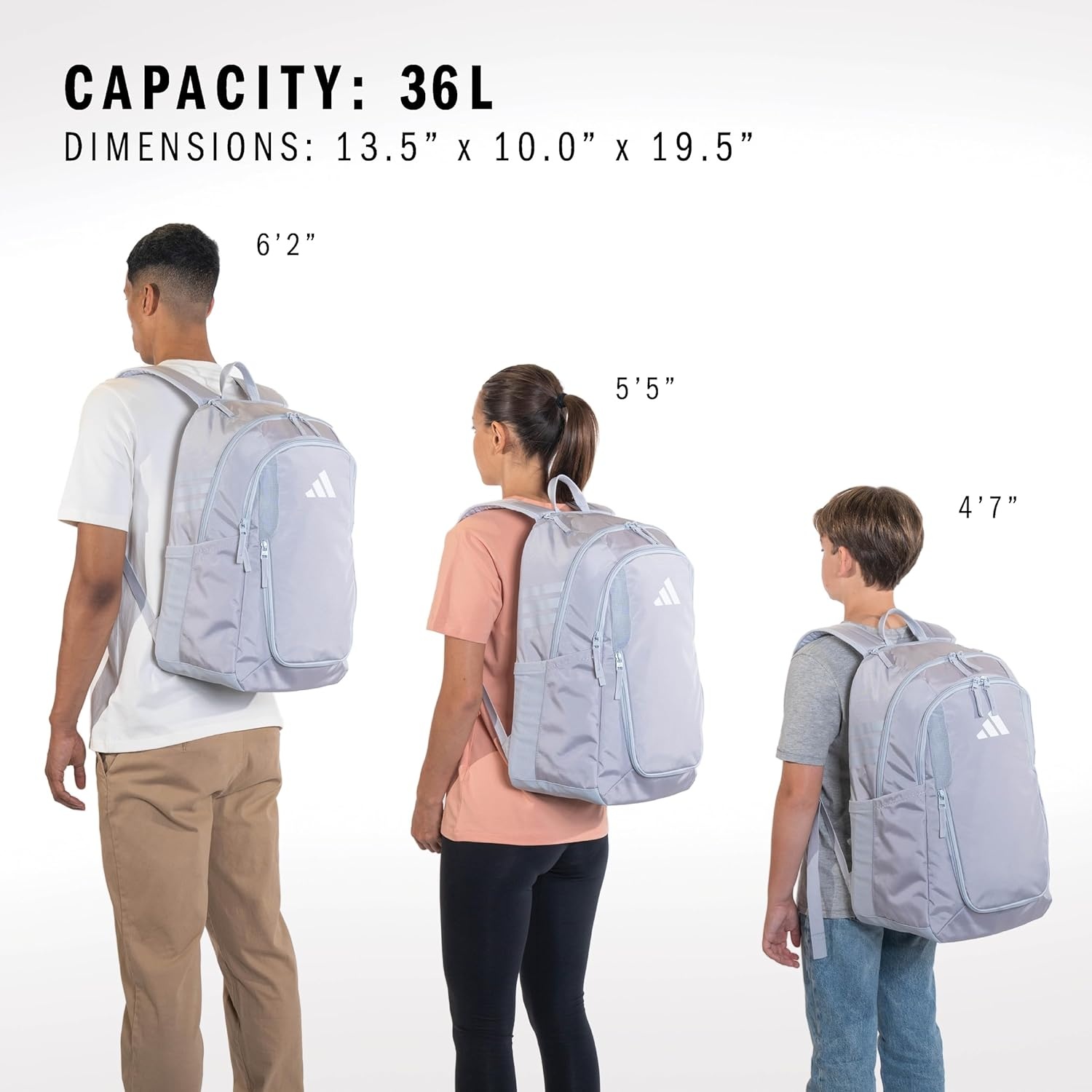 image:imageadidas Stadium 4 Soccer Backpack Team Sports Bag with Ball Pocket 36LLight Grey