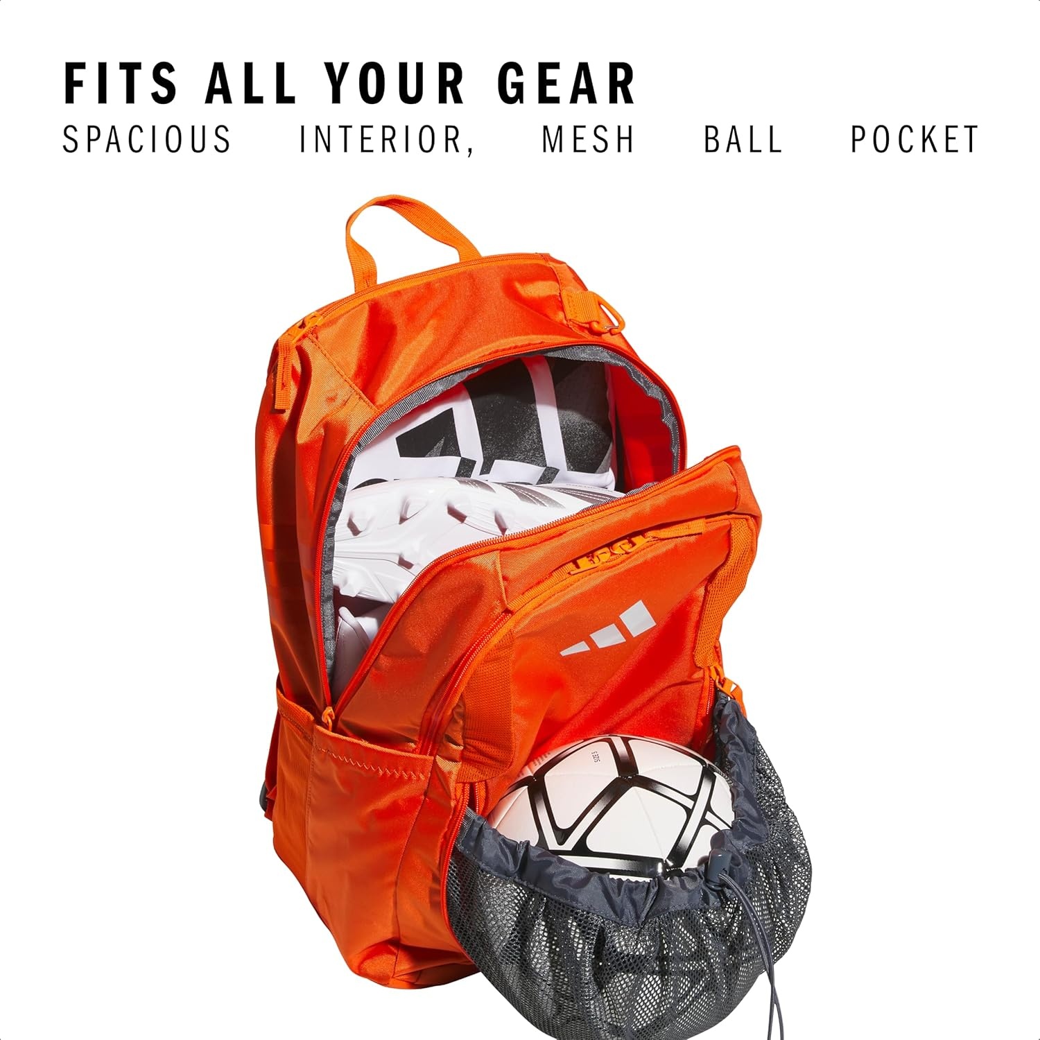image:imageadidas Stadium 4 Soccer Backpack Team Sports Bag with Ball Pocket 36LOrange