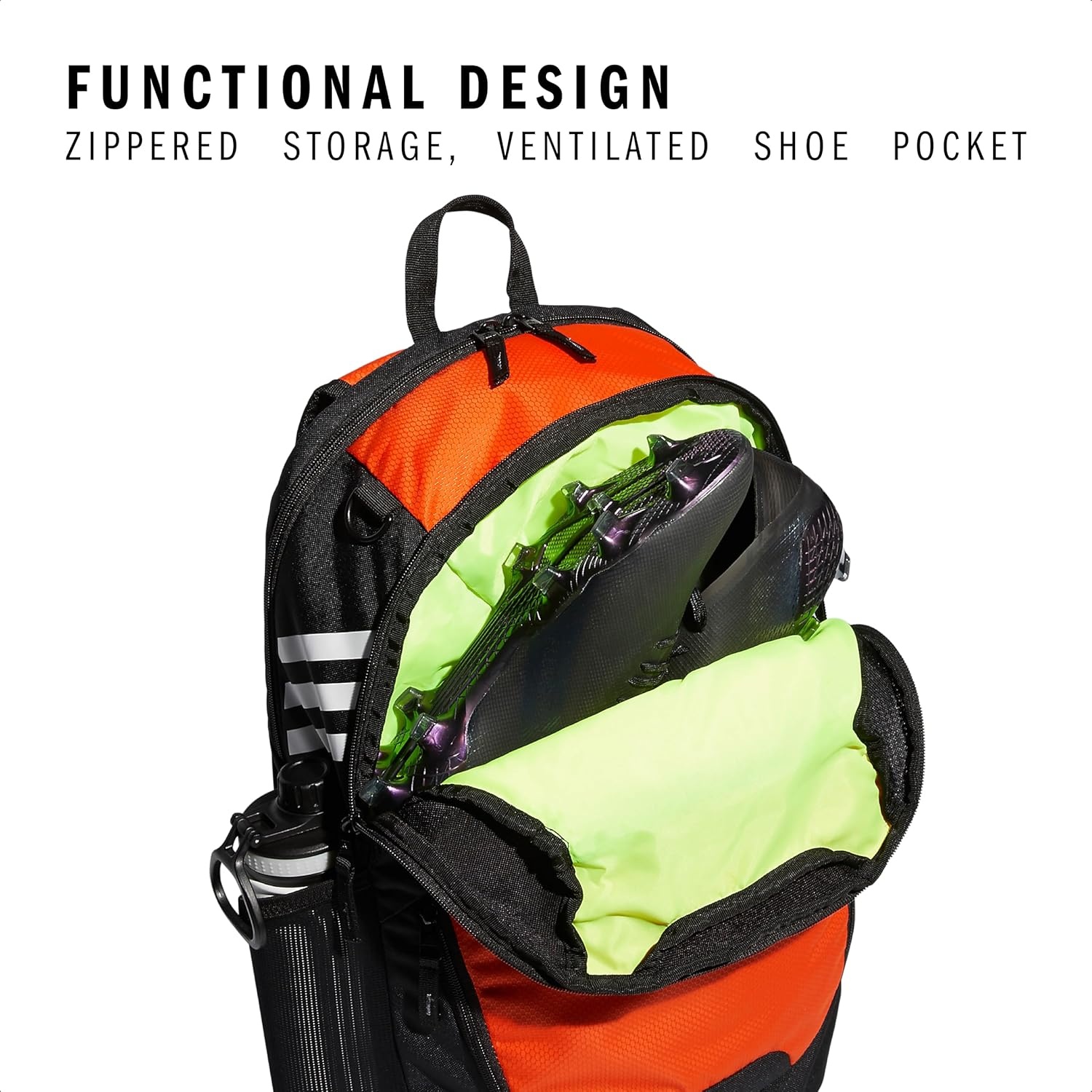image:imageadidas Stadium 4 Soccer Backpack Team Sports Bag with Ball Pocket 36LOrange30