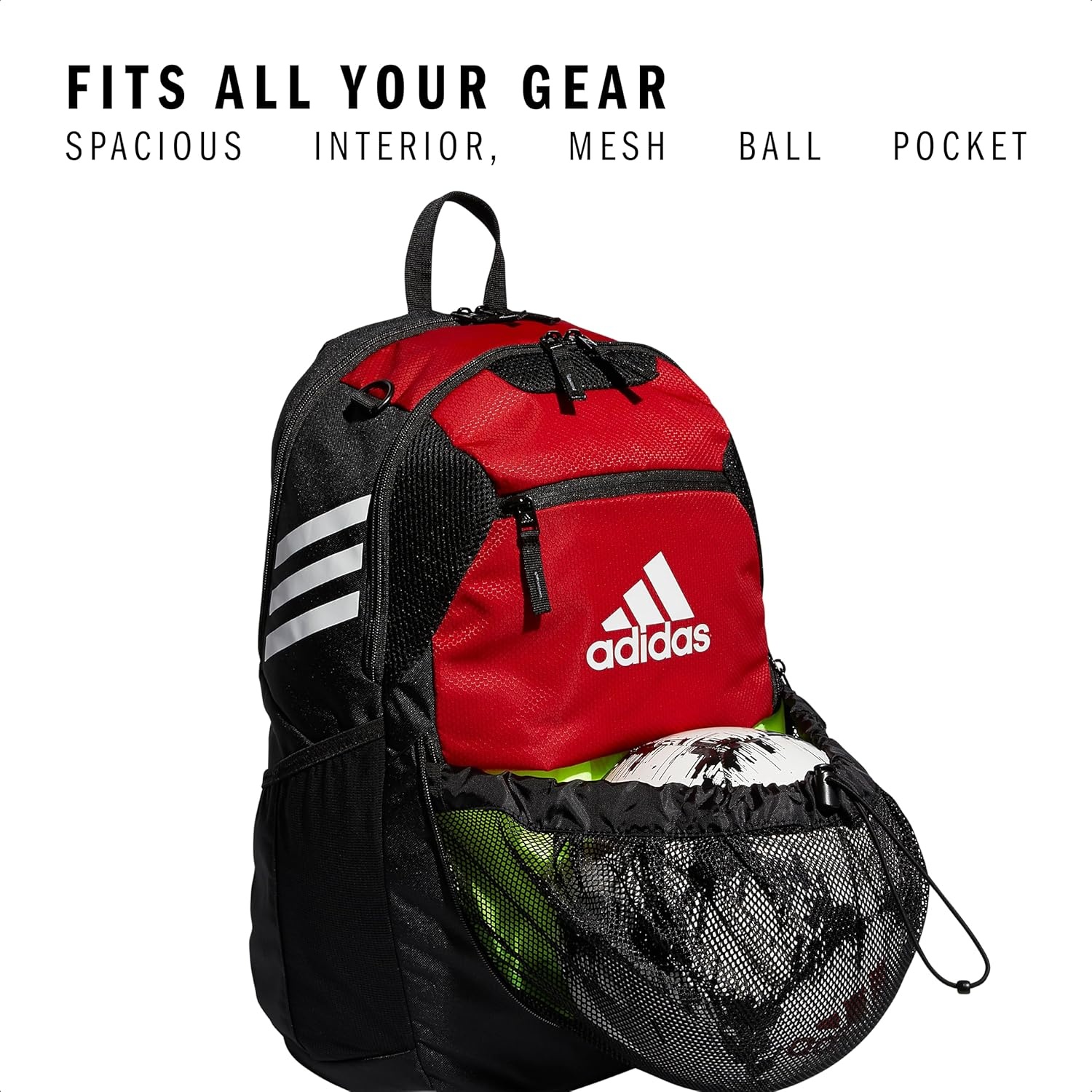 image:imageadidas Stadium 4 Soccer Backpack Team Sports Bag with Ball Pocket 36LPower Red30