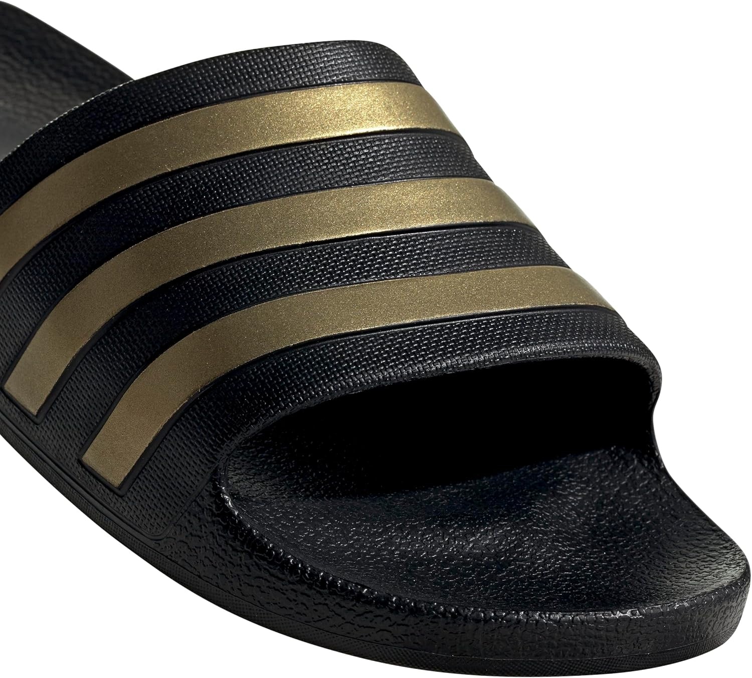 image:imageadidas Unisex Adult Adilette Aqua Slide SandalCore BlackGold MetallicCore Black