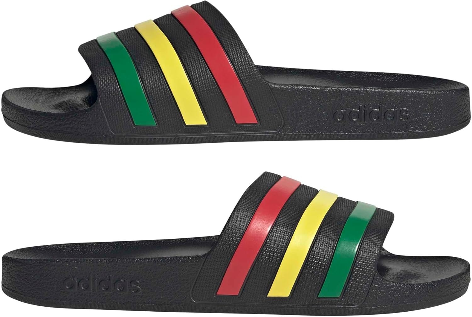 image:imageadidas Unisex Adult Adilette Aqua Slide SandalCore BlackGreenPure Ruby