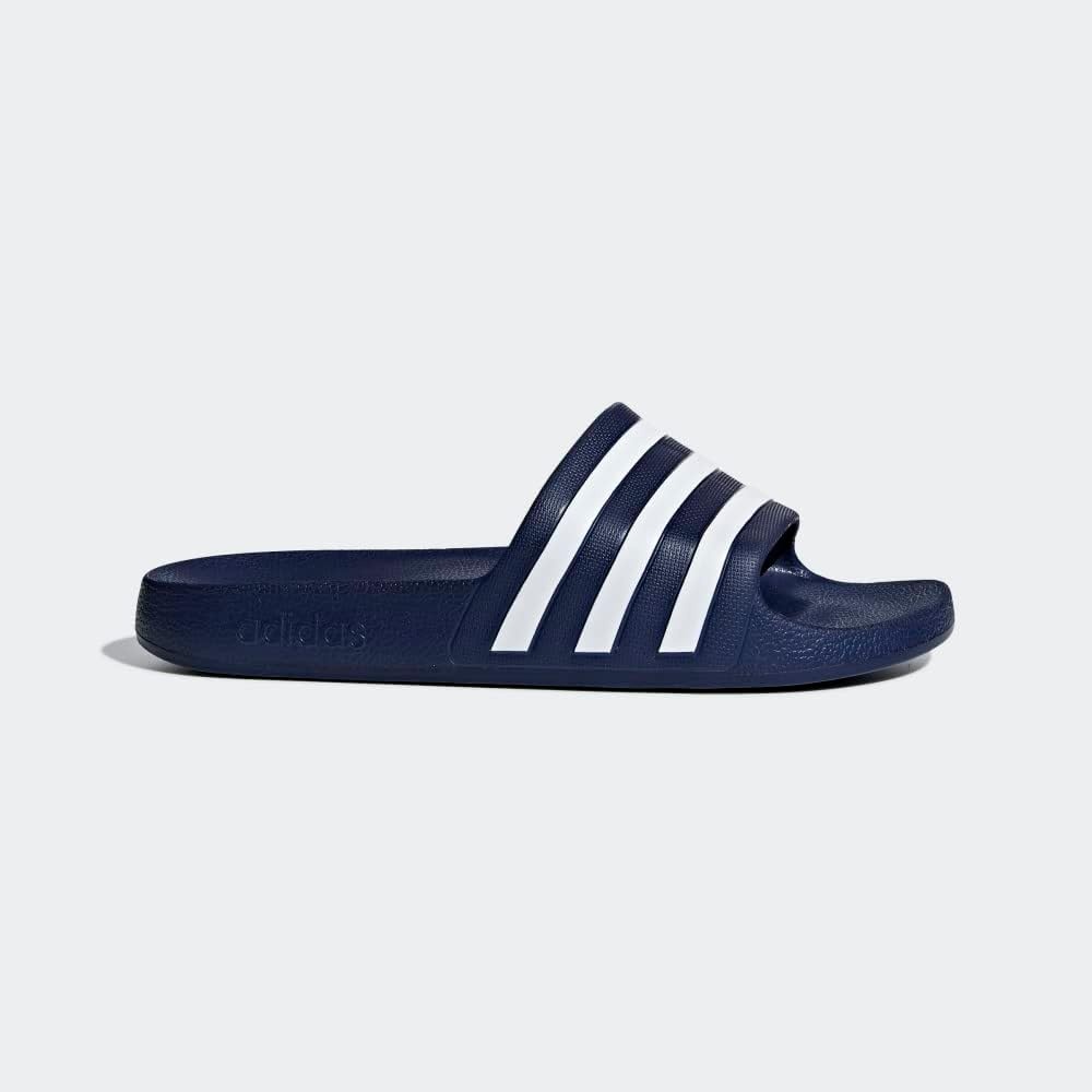 image:imageadidas Unisex Adult Adilette Aqua Slide SandalDark BlueWhiteDark Blue