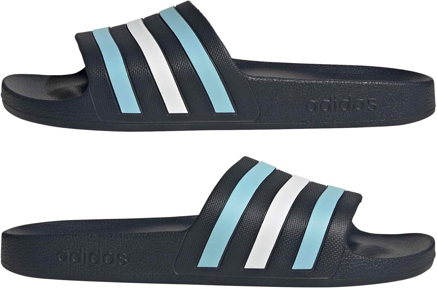 image:imageadidas Unisex Adult Adilette Aqua Slide SandalNight NavyIcey BlueWhite