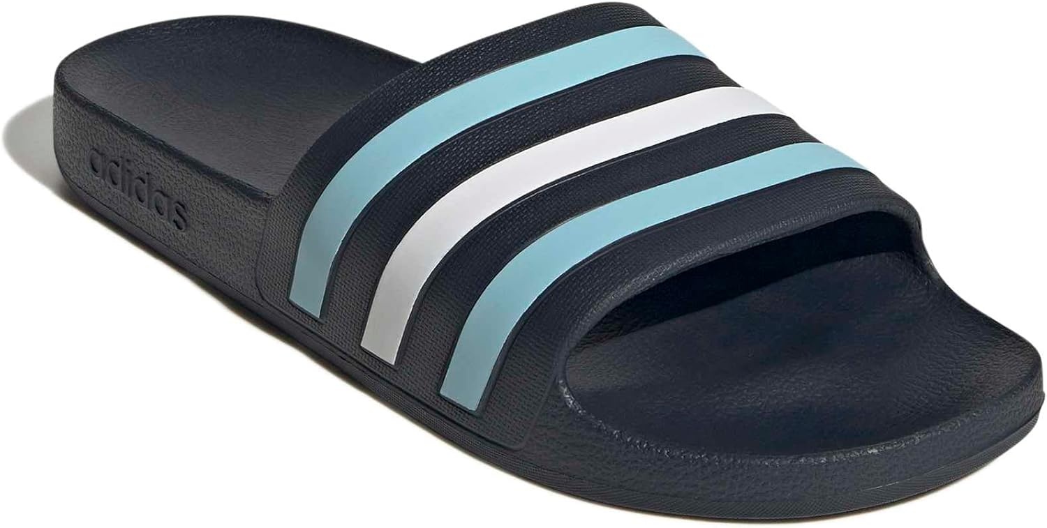 image:imageadidas Unisex Adult Adilette Aqua Slide SandalNight NavyIcey BlueWhite