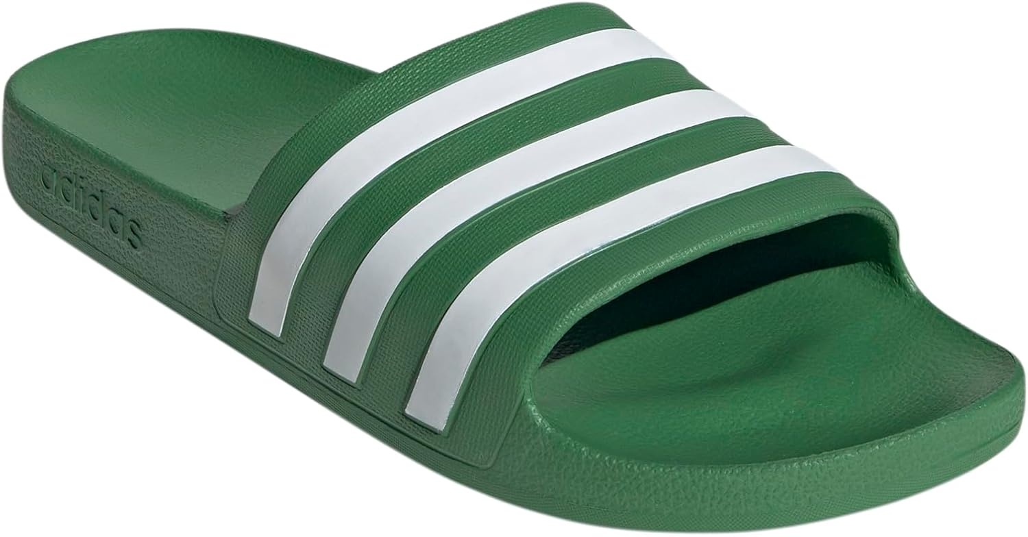 image:imageadidas Unisex Adult Adilette Aqua Slide SandalPreloved GreenWhitePreloved Green