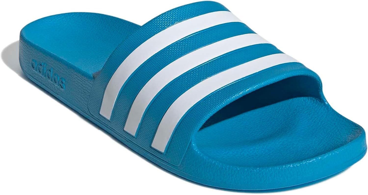 image:imageadidas Unisex Adult Adilette Aqua Slide SandalSolar BlueWhiteSolar Blue