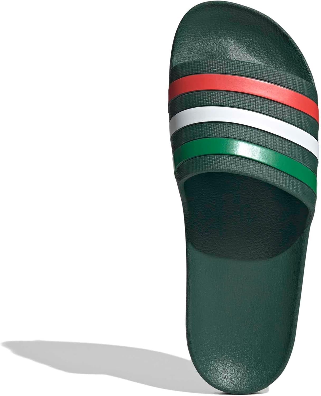 image:imageadidas Unisex Adult Adilette Aqua Slide SandalTeam Dark GreenWhiteBright Red