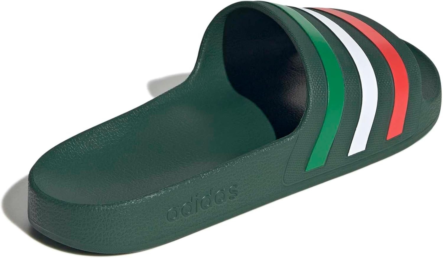 image:imageadidas Unisex Adult Adilette Aqua Slide SandalTeam Dark GreenWhiteBright Red