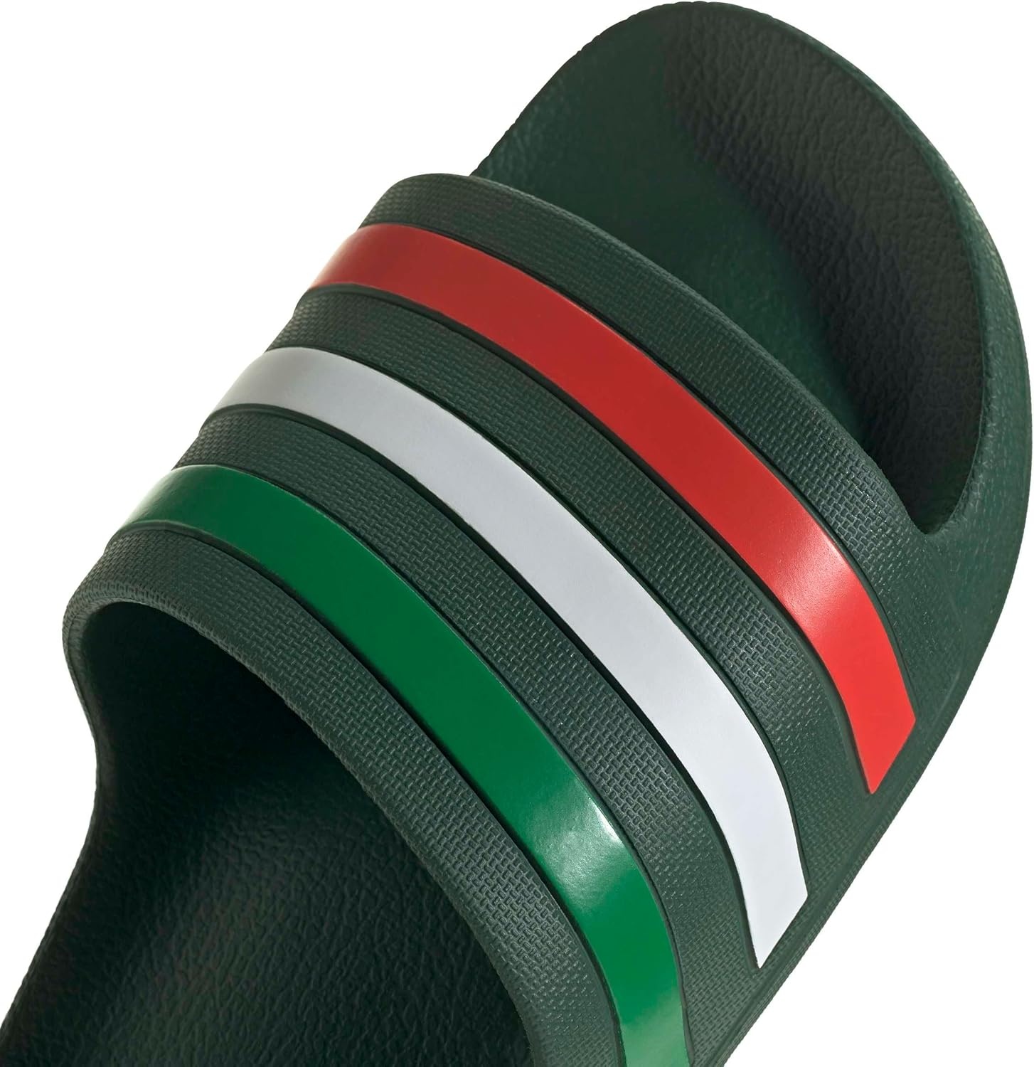 image:imageadidas Unisex Adult Adilette Aqua Slide SandalTeam Dark GreenWhiteBright Red