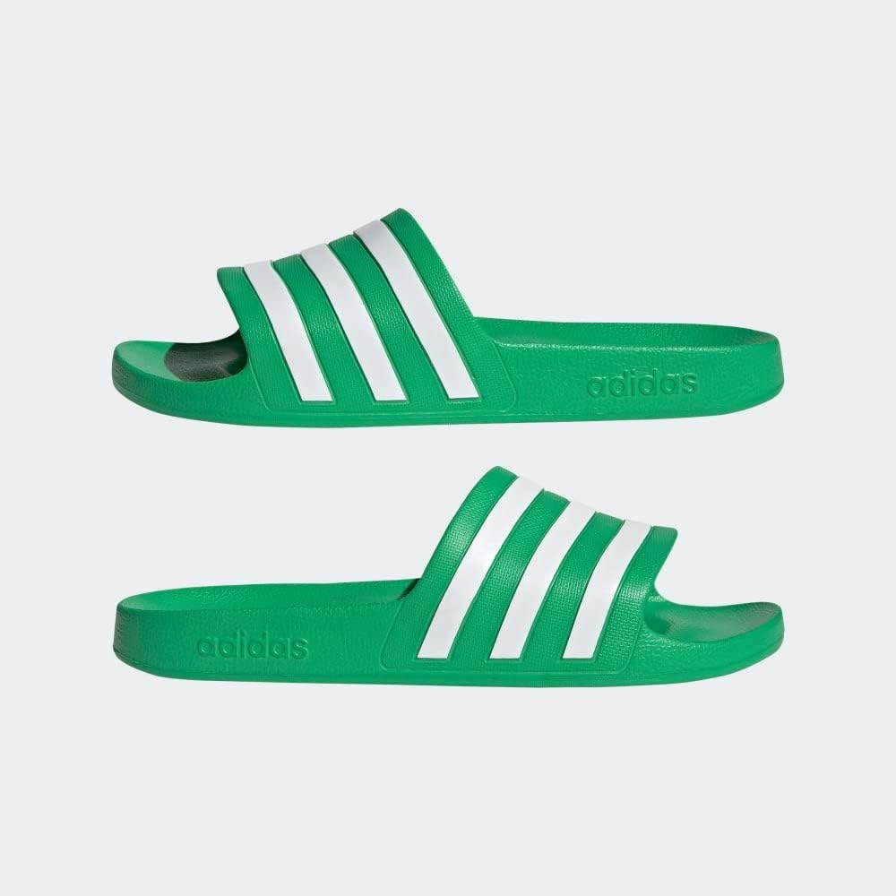 image:imageadidas Unisex Adult Adilette Aqua Slide SandalVivid GreenWhiteVivid Green