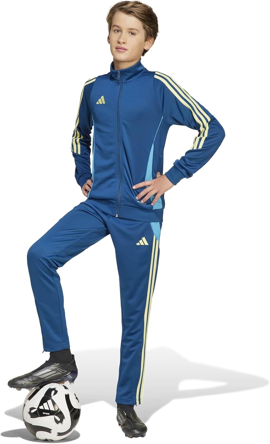 image:imageadidas Unisex Kids Tiro 24 Training PantsLegend MarinePearl Citrine