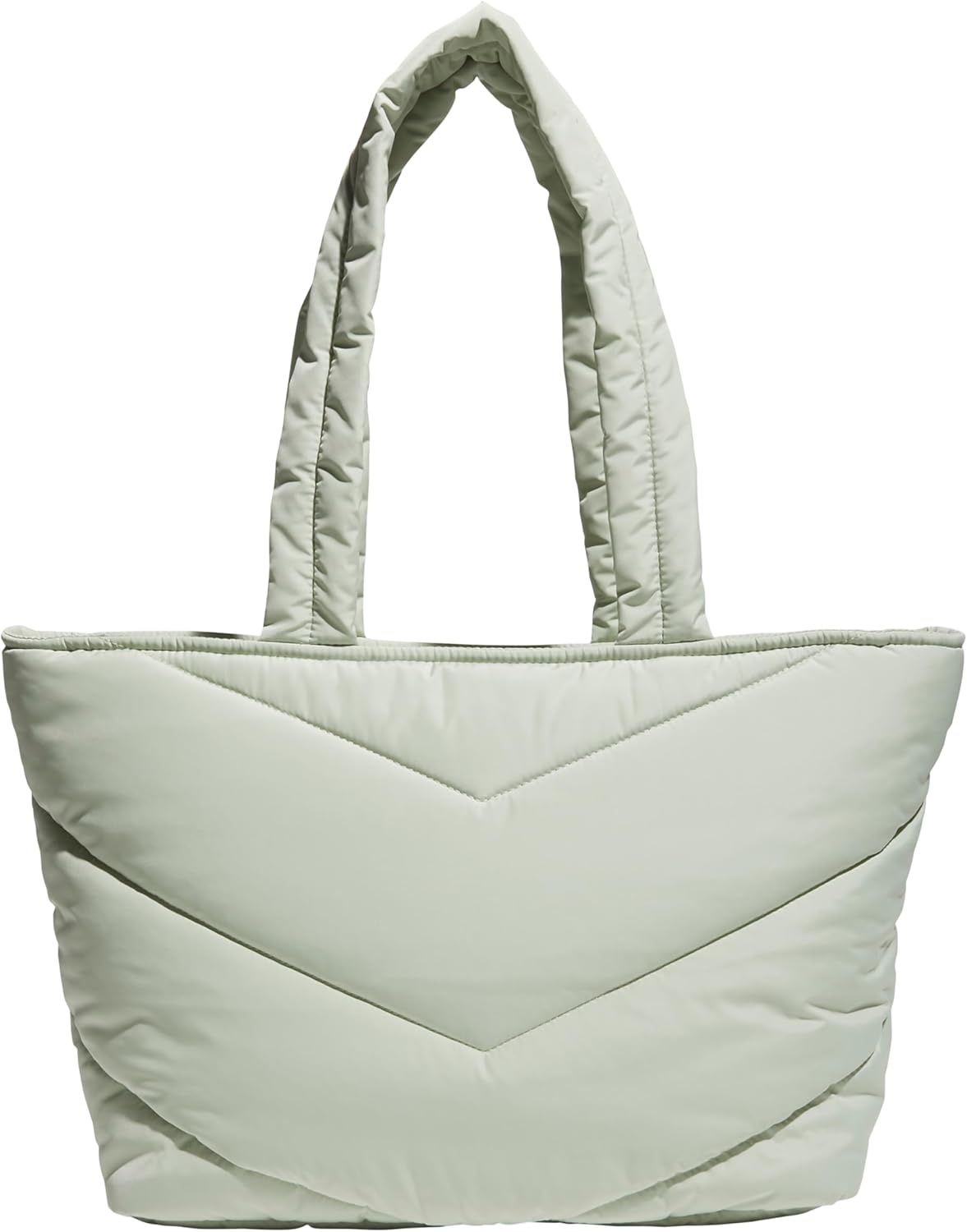 image:imageadidas Unisex Quilted Tote Puffer Shoulder BagHalo Green