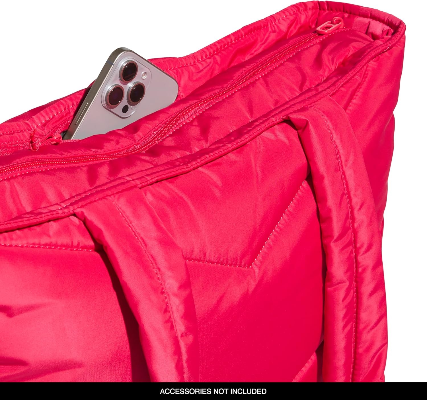 image:imageadidas Unisex Quilted Tote Puffer Shoulder BagPower Pink