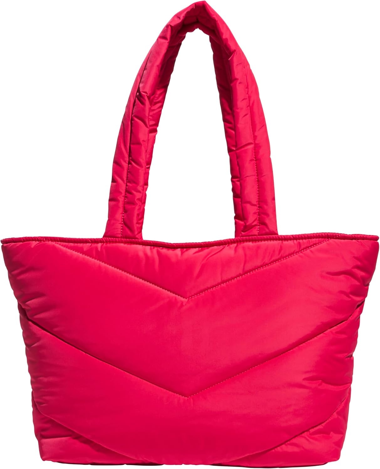 image:imageadidas Unisex Quilted Tote Puffer Shoulder BagPower Pink
