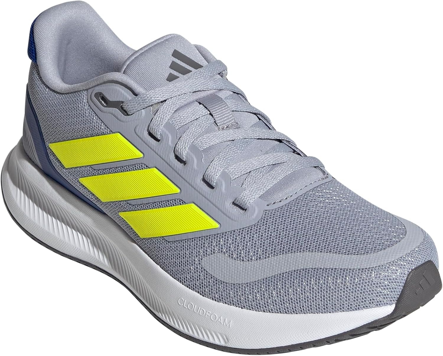 image:imageadidas UnisexChild Run Falcon 5Halo SilverLucid LemonTeam Royal Blue
