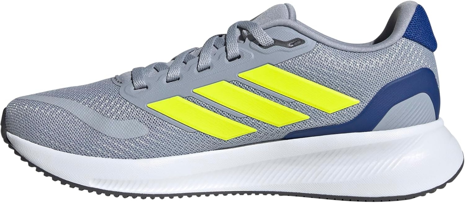image:imageadidas UnisexChild Run Falcon 5Halo SilverLucid LemonTeam Royal Blue