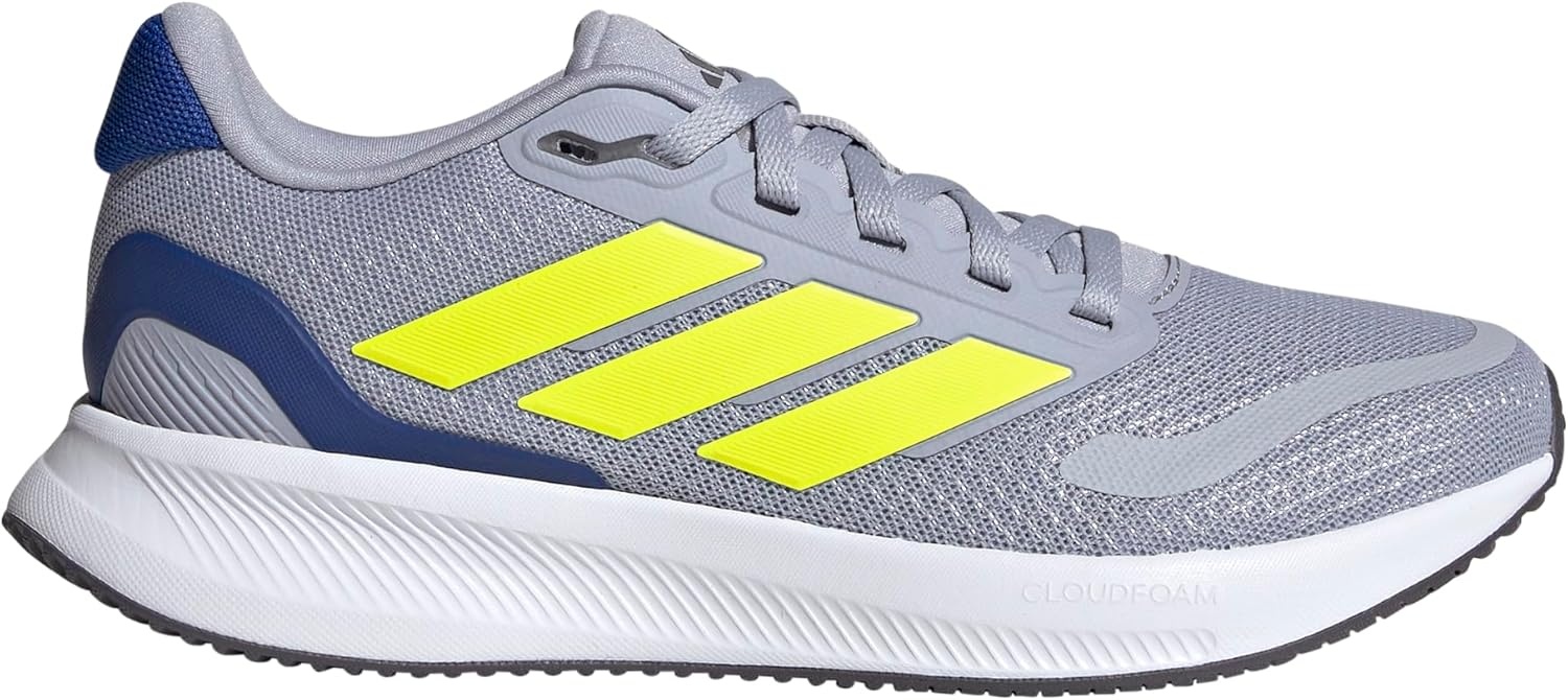 image:imageadidas UnisexChild Run Falcon 5Halo SilverLucid LemonTeam Royal Blue
