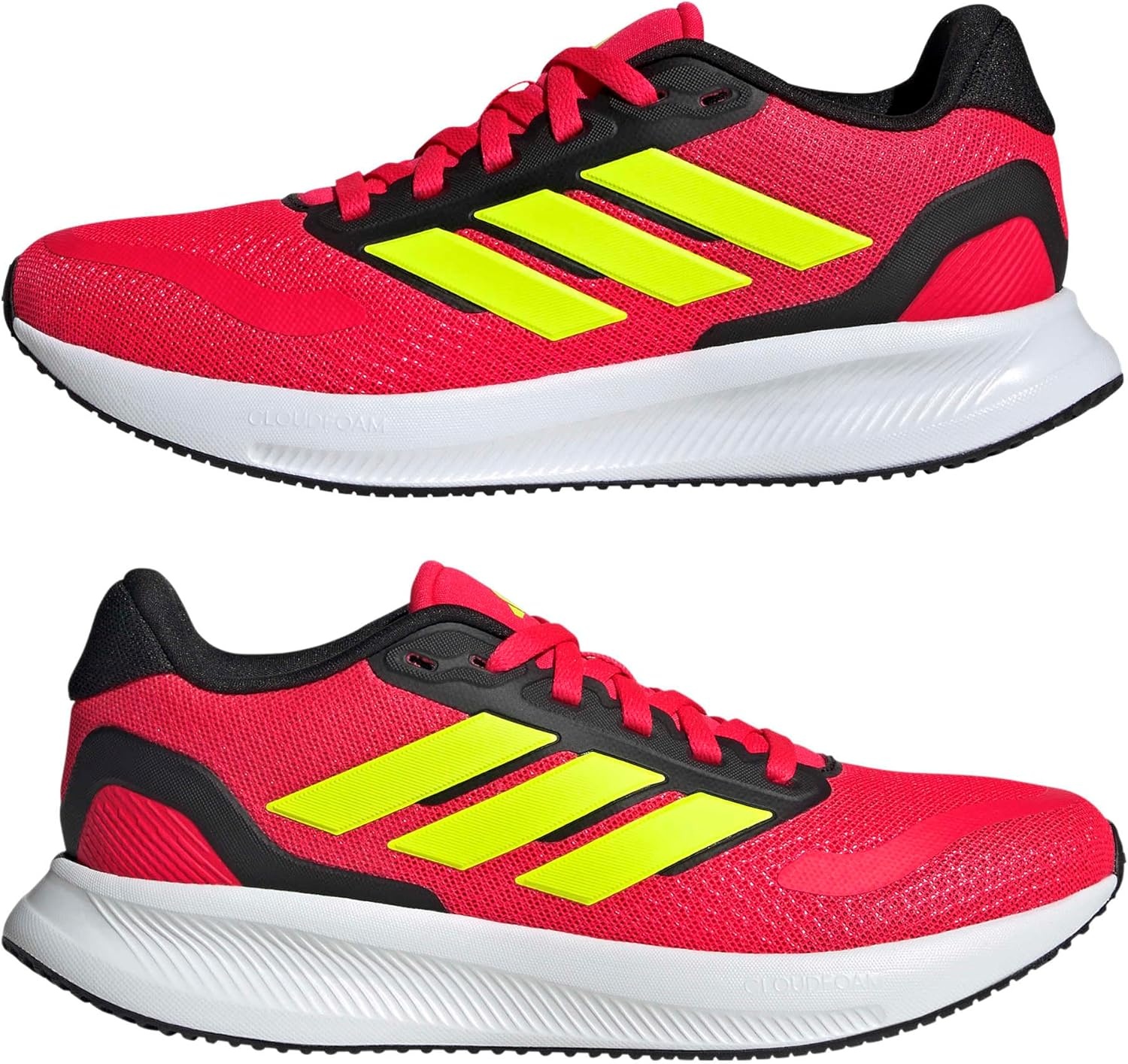 image:imageadidas UnisexChild Run Falcon 5Lucid RedLucid LemonBlack
