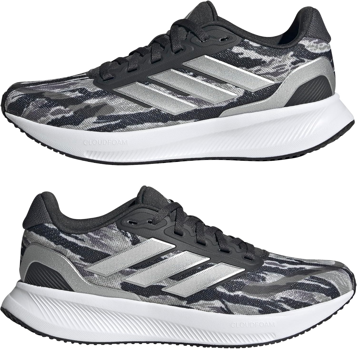 image:imageadidas UnisexChild Run Falcon 5Silver PebbleSilver MetallicCarbon