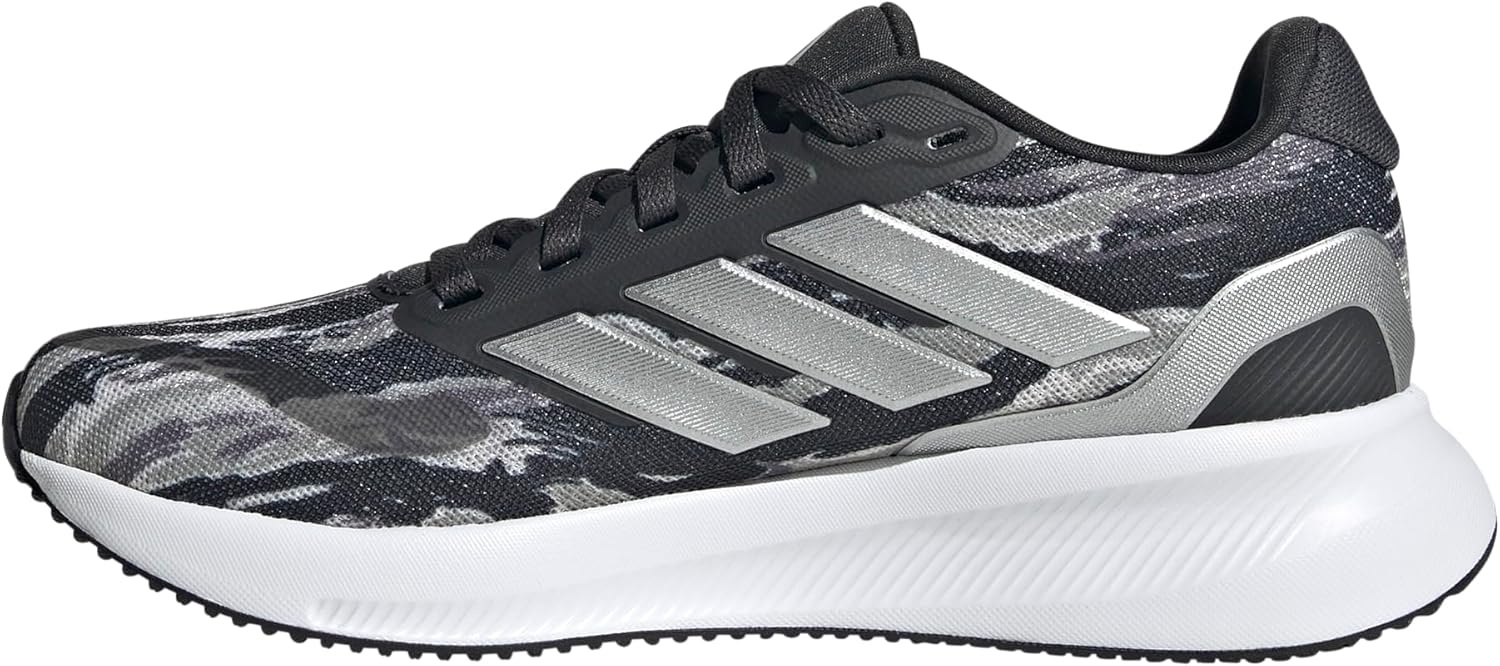 image:imageadidas UnisexChild Run Falcon 5Silver PebbleSilver MetallicCarbon