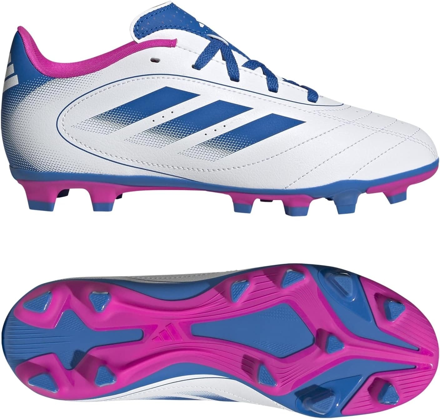 image:imageadidas UnisexKids Goletto IX FirmMulti GroundWhiteBright RoyalTeam Shock Pink