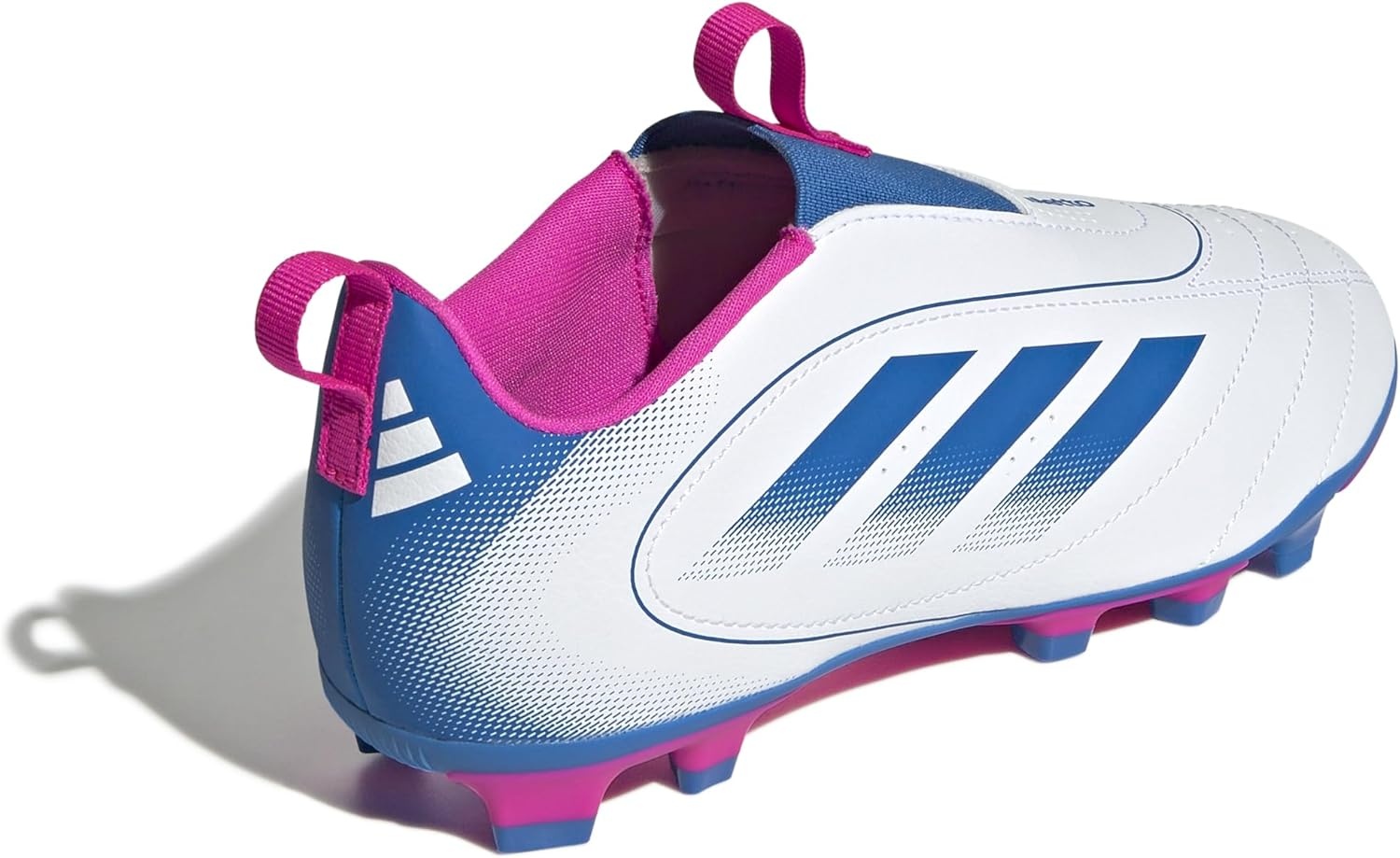 image:imageadidas UnisexKids Goletto IX Laceless FirmMulti GroundWhiteBright RoyalTeam Shock Pink