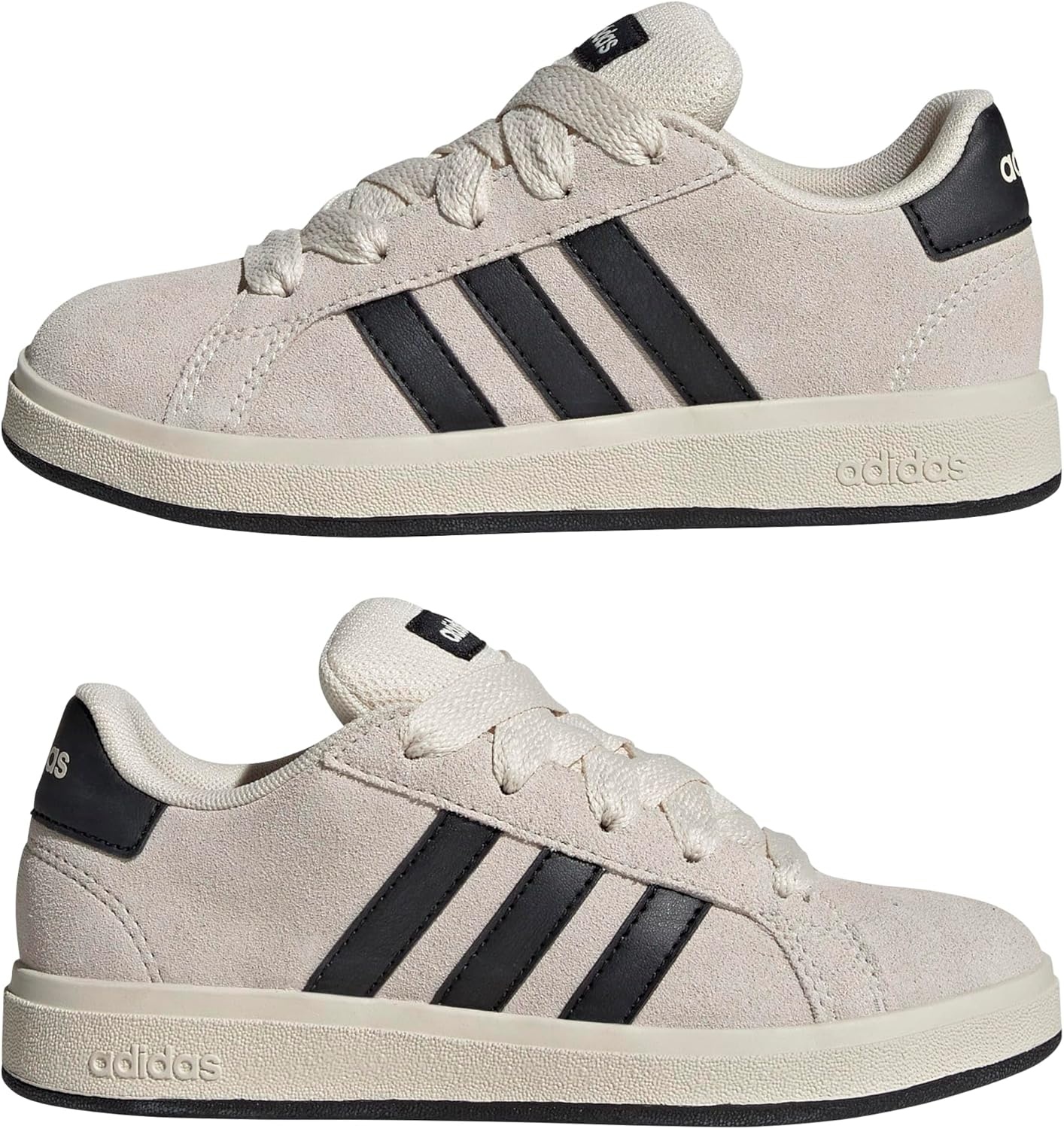image:imageadidas UnisexKids Grand Court 00sWonder WhiteBlackWhite
