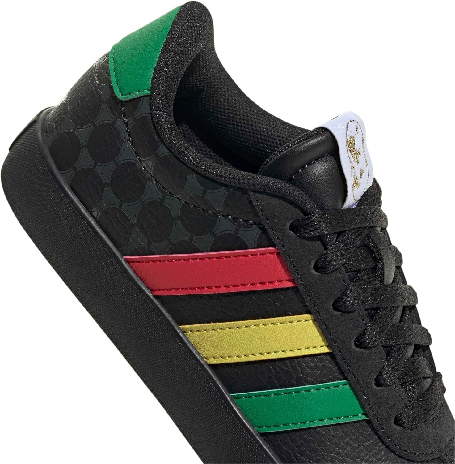 image:imageadidas UnisexKids VL Court 30BlackGreenPure Ruby