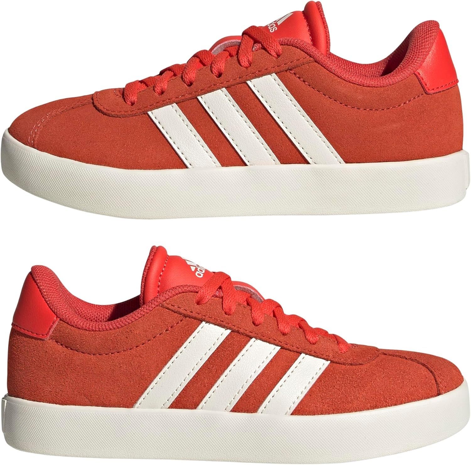image:imageadidas UnisexKids VL Court 30Bright RedWhiteOff White