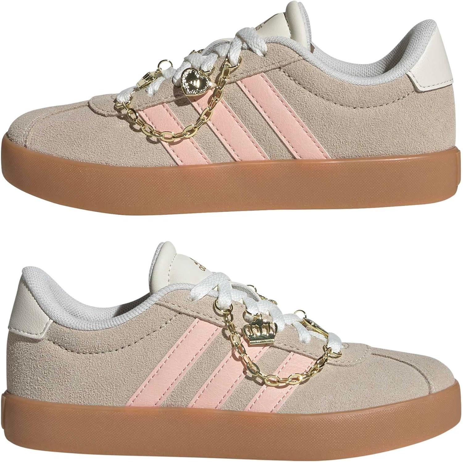 image:imageadidas UnisexKids VL Court 30Crystal LinenBlush PinkOff White