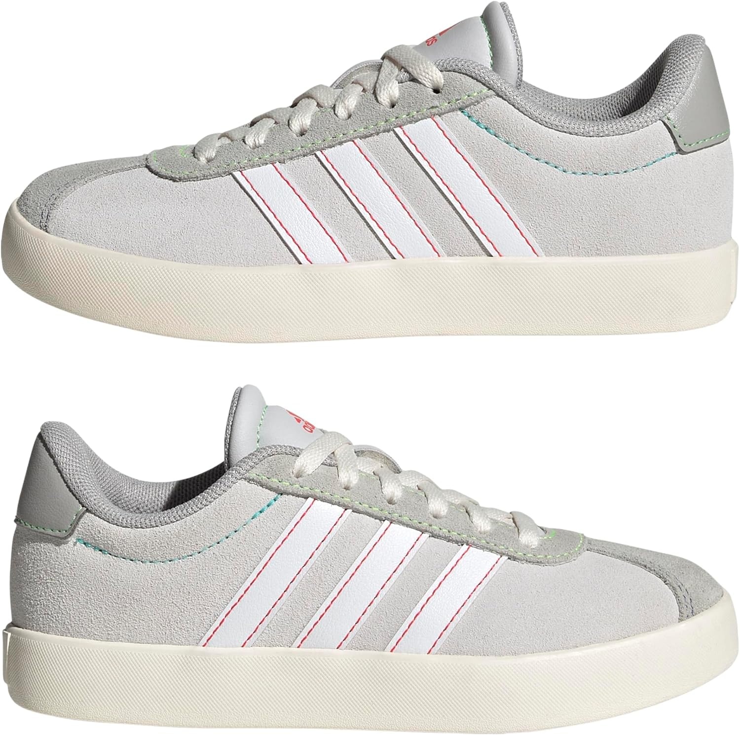 image:imageadidas UnisexKids VL Court 30Dash GreyWhiteLime Burst