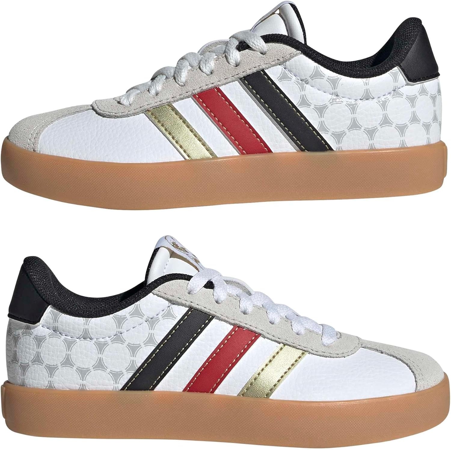 image:imageadidas UnisexKids VL Court 30WhiteBlackGold Metallic