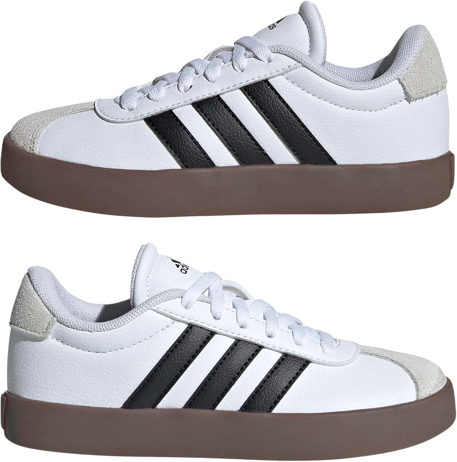 image:imageadidas UnisexKids VL Court 30WhiteBlackGrey