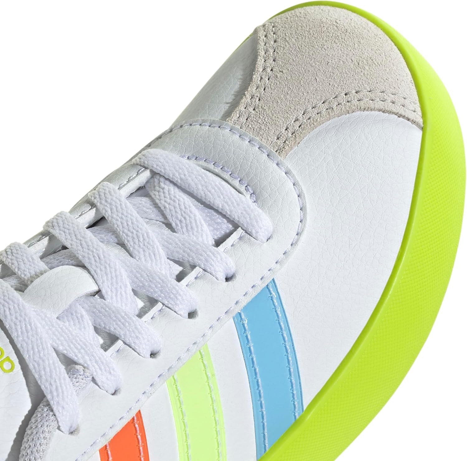 image:imageadidas UnisexKids VL Court 30WhiteClear SkySolar Slime