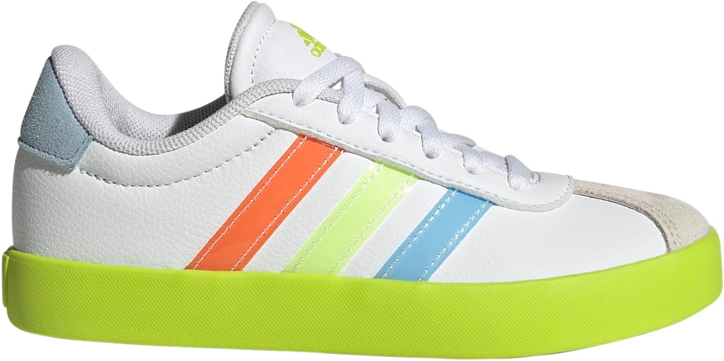 image:imageadidas UnisexKids VL Court 30WhiteClear SkySolar Slime