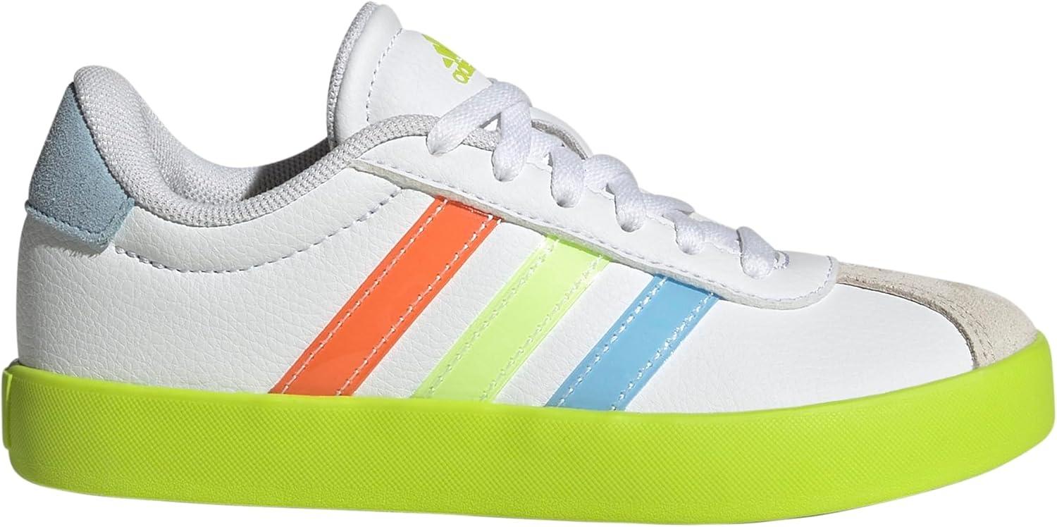 image:imageadidas UnisexKids VL Court 30WhiteClear SkySolar Slime