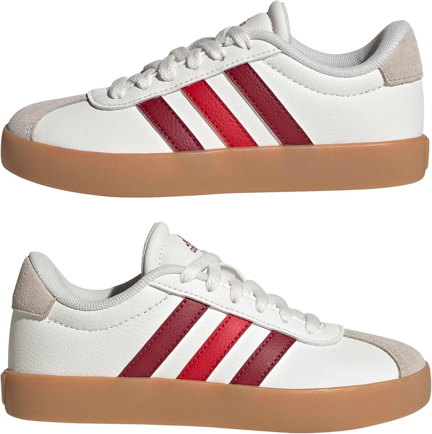 image:imageadidas UnisexKids VL Court 30WhiteCollegiate BurgundyWonder Alumina
