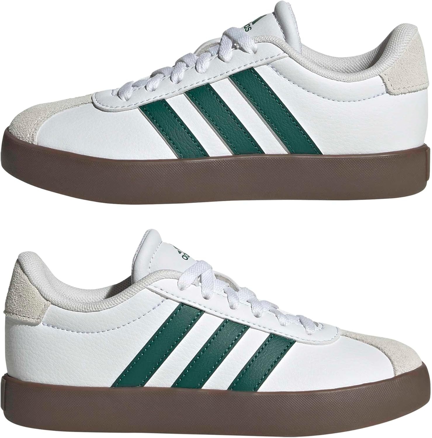 image:imageadidas UnisexKids VL Court 30WhiteCollegiate GreenGum