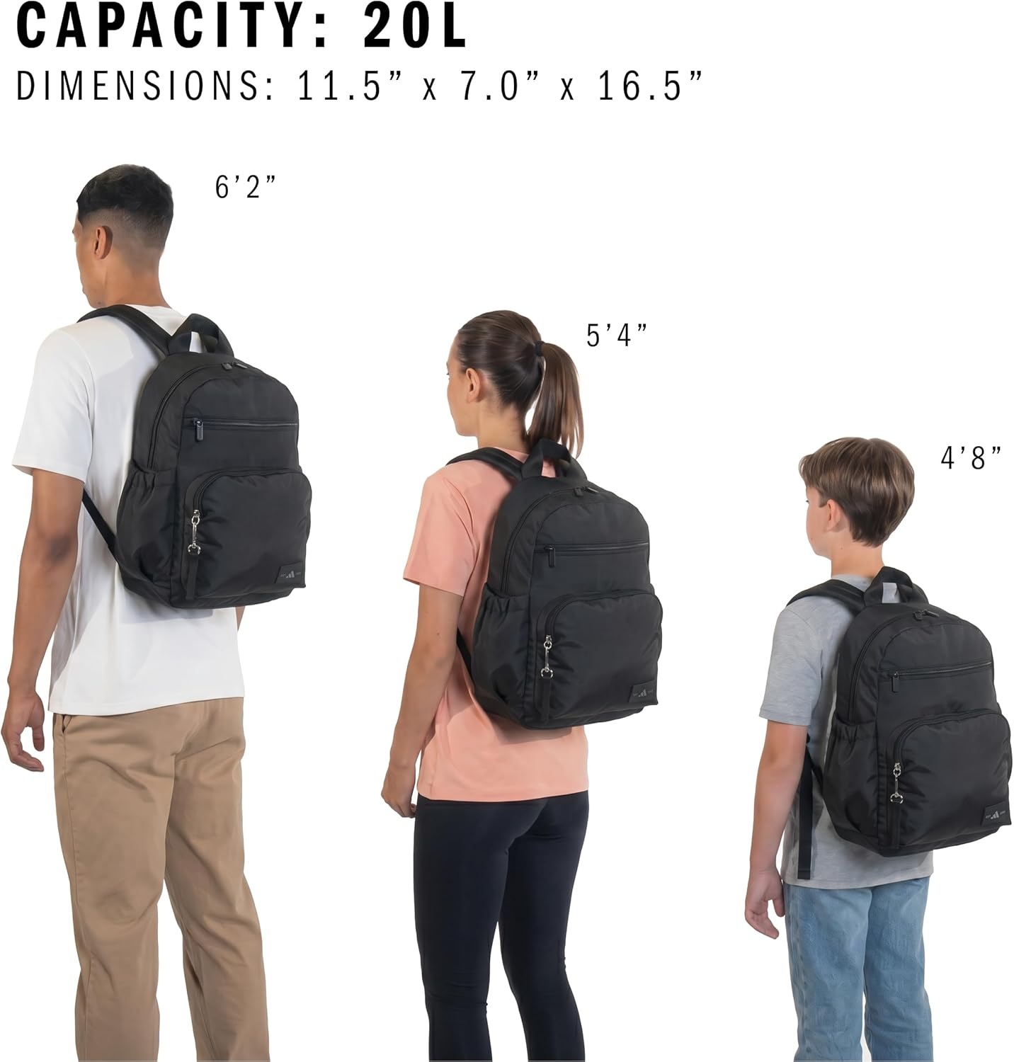 image:imageadidas Weekender Backpack Small Lightweight Everyday Bag 19LBlack2