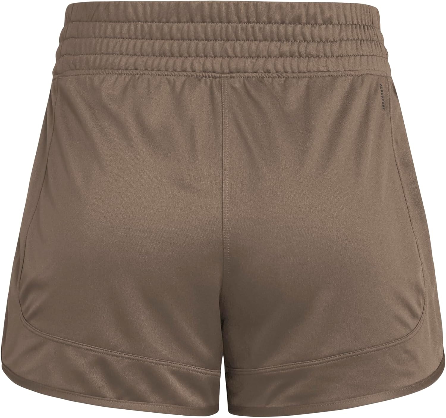 image:imageadidas Womens Pacer Essentials Knit HighRise Shorts Casual Bottoms Casual PurpleEarth StrataWhite