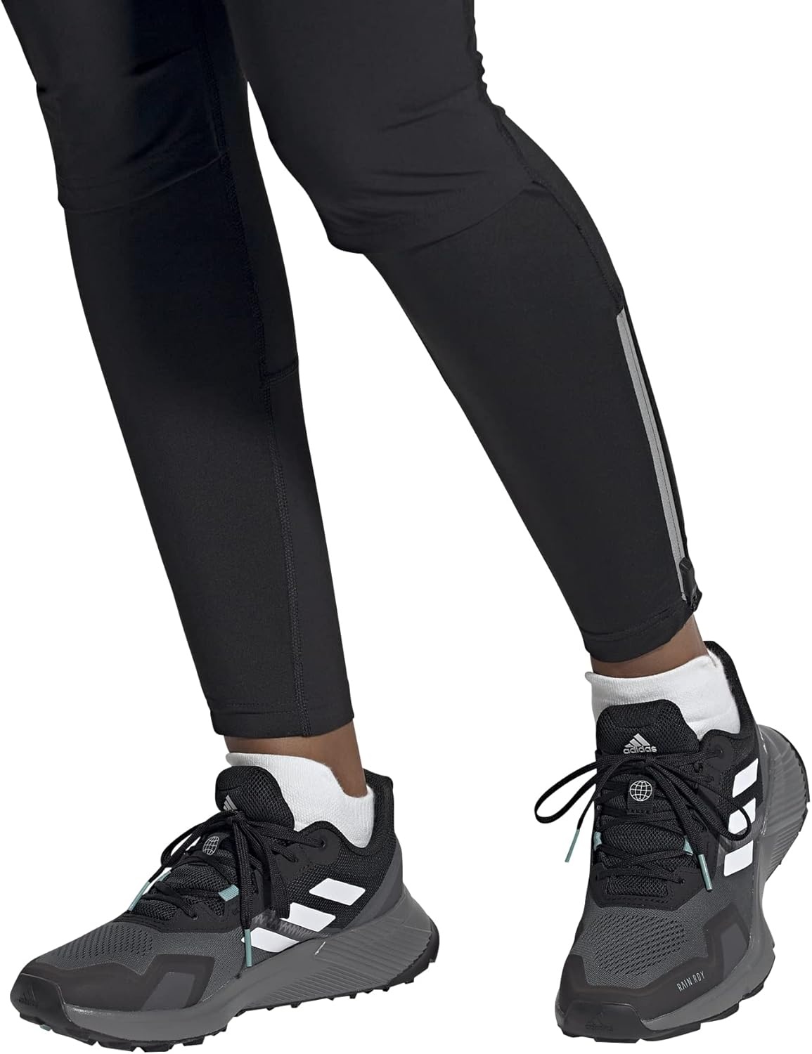 image:imageadidas Womens Terrex Soulstride Rainrdy Trail Running ShoesCore Black Crystal White Mint Ton