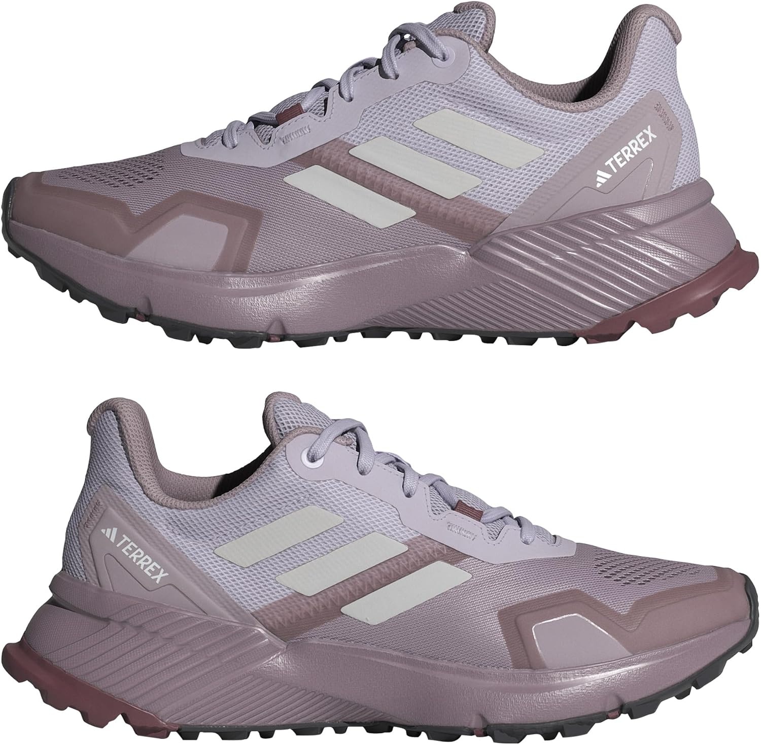 image:imageadidas Womens Terrex Soulstride Rainrdy Trail Running ShoesPreloved Fig Grey One Quiet Crimson
