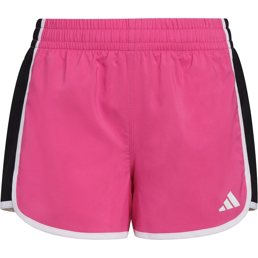 image:imageAdidas Girls Elastic Waistband Retro Woven Gym ShortsSemi Lucid Fuchsia