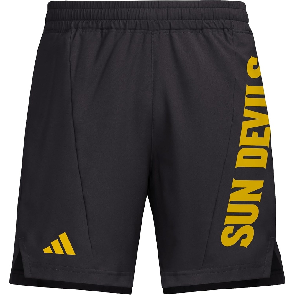 image:imageAdidas Mens NCAA Designed for Training Team Graphic Woven ShortsBlackTeam Collegiate GoldArizona State University