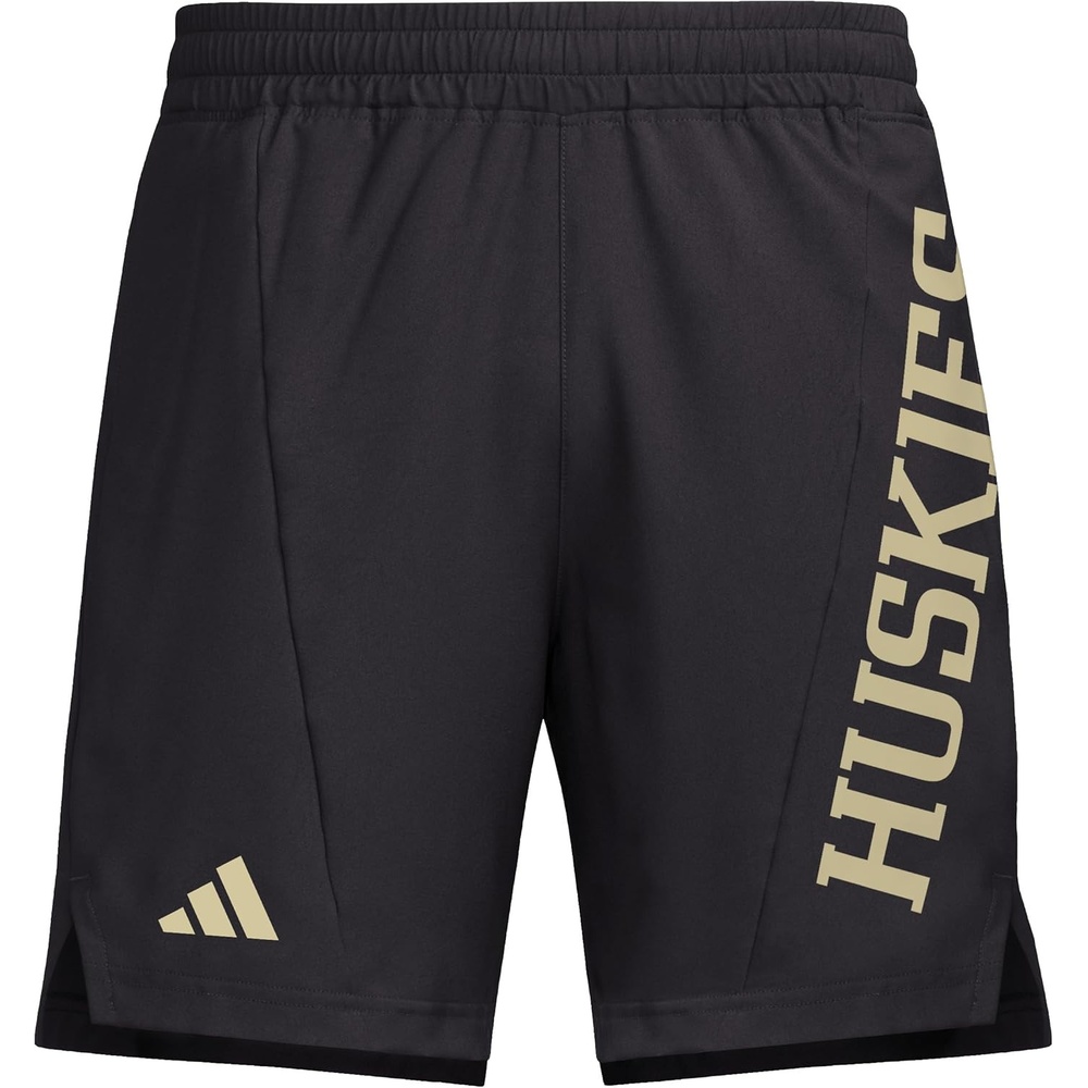 image:imageAdidas Mens NCAA Designed for Training Team Graphic Woven ShortsBlackTeam SandUniversity of Washington