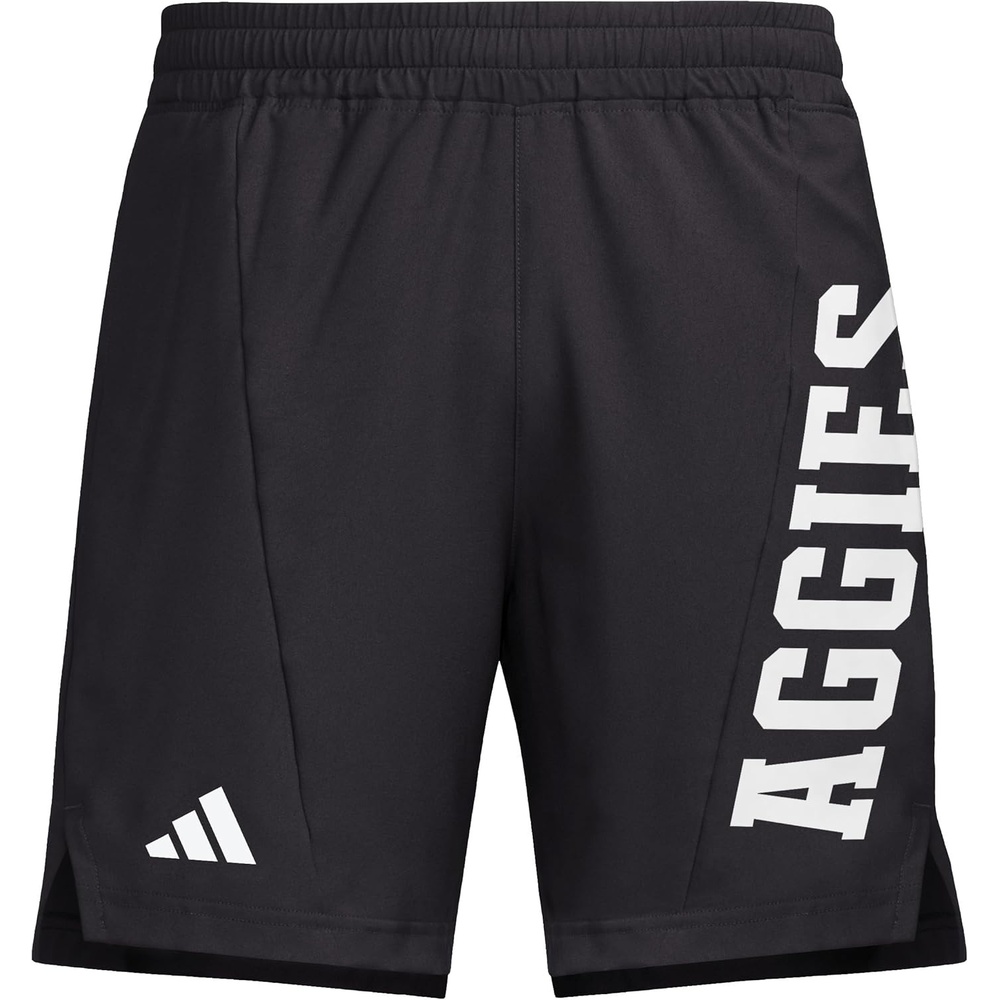 image:imageAdidas Mens NCAA Designed for Training Team Graphic Woven ShortsBlackWhiteTexas Am University