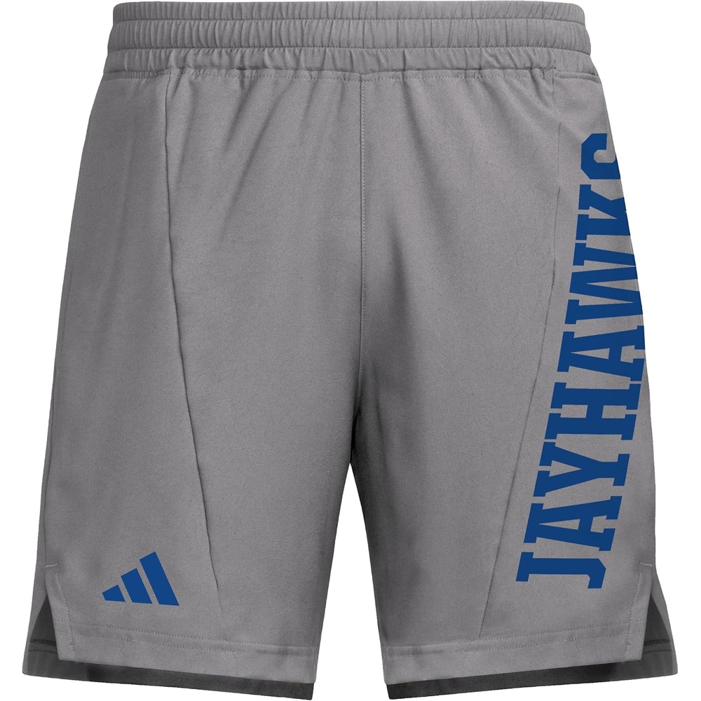 image:imageAdidas Mens NCAA Designed for Training Team Graphic Woven ShortsTeam GreyCollegiate RoyalUniversity of Kansas