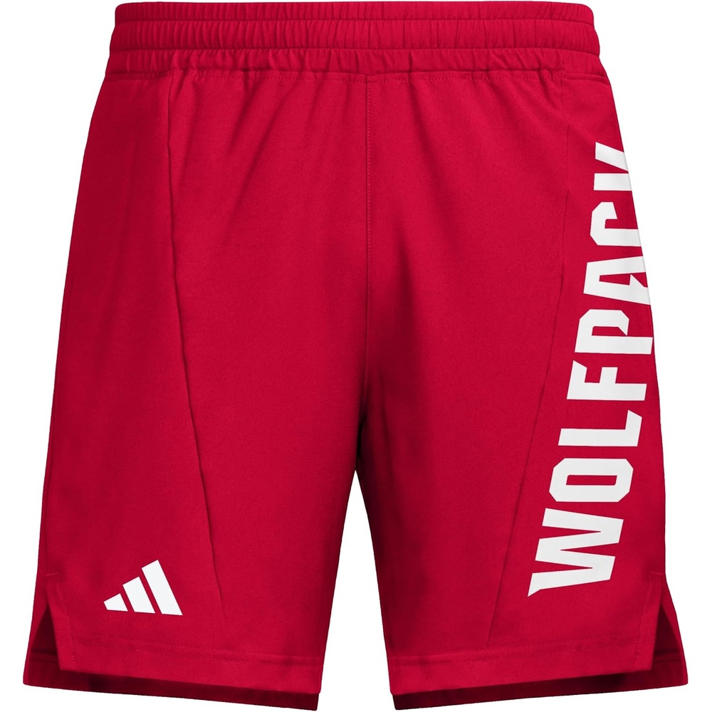 image:imageAdidas Mens NCAA Designed for Training Team Graphic Woven ShortsTeam Power RedWhiteNorth Carolina State University